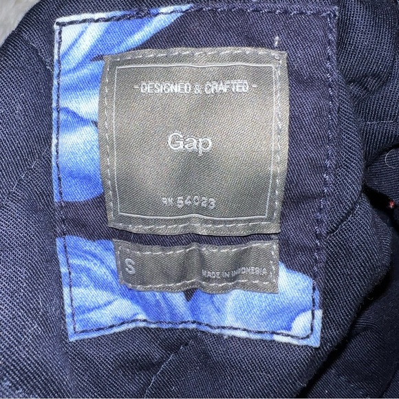 GAP Blue and Gray Bomber Jacket with Ribbed Details - Picture 7 of 9